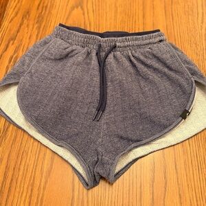 Gymshark Navy Blue Knit Shorts with Elastic Waistband